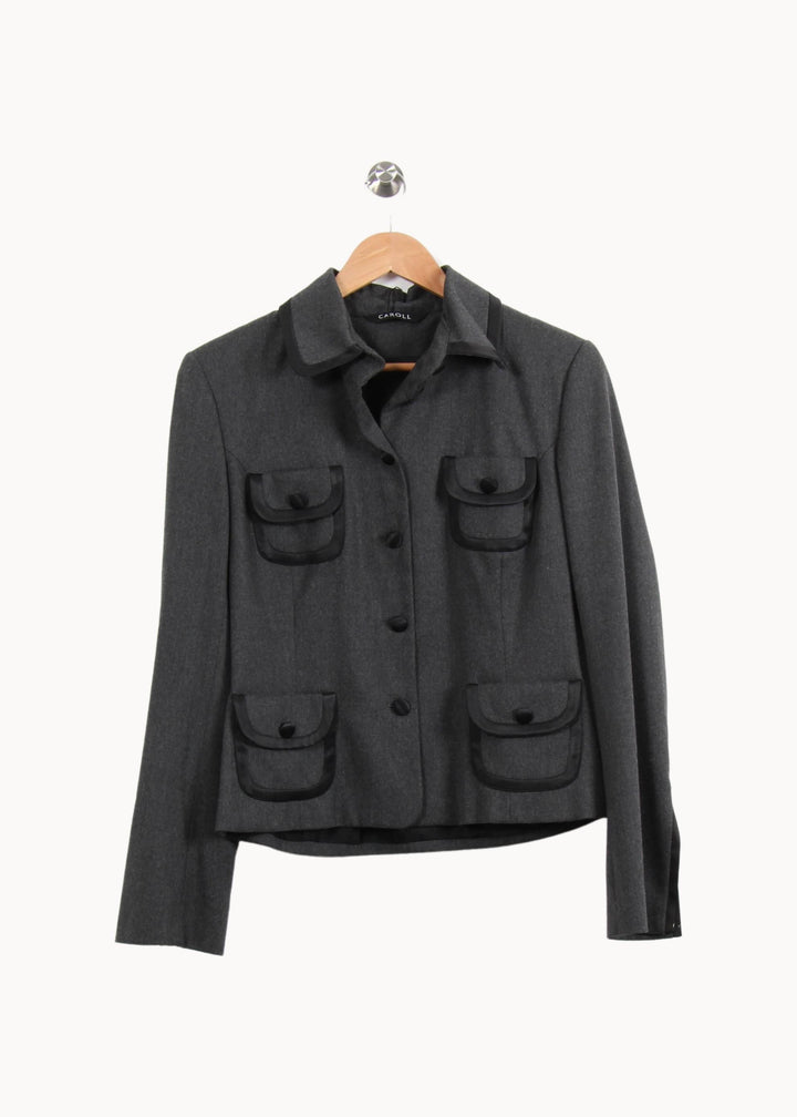 Veste Gris anthracite - Taille XL/42 de la marque Caroll | PARAD52679 - Vendu par Paradigme - Image 2