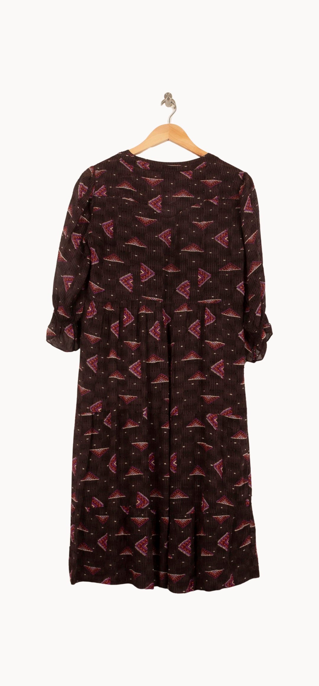 Robe Longue Violette et Marron - Taille S/36 de la marque ba&sh | PARAD52682 - Vendu par Paradigme - Image 4