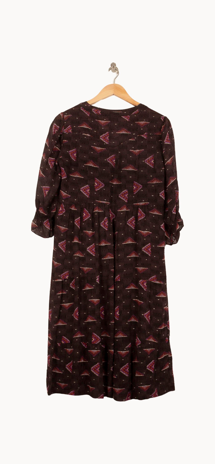 Robe Longue Violette et Marron - Taille S/36 de la marque ba&sh | PARAD52682 - Vendu par Paradigme - Image 4