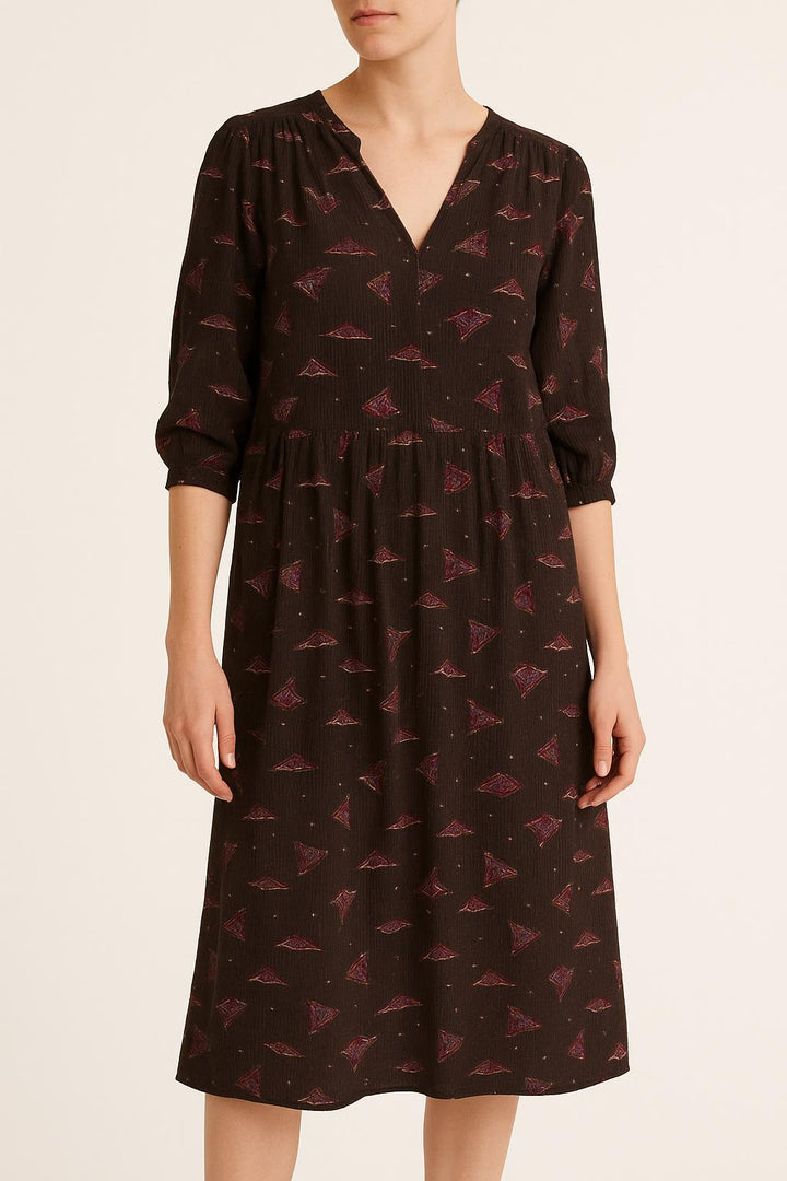 Robe Longue Violette et Marron - Taille S/36 de la marque ba&sh | PARAD52682 - Vendu par Paradigme - Image 1