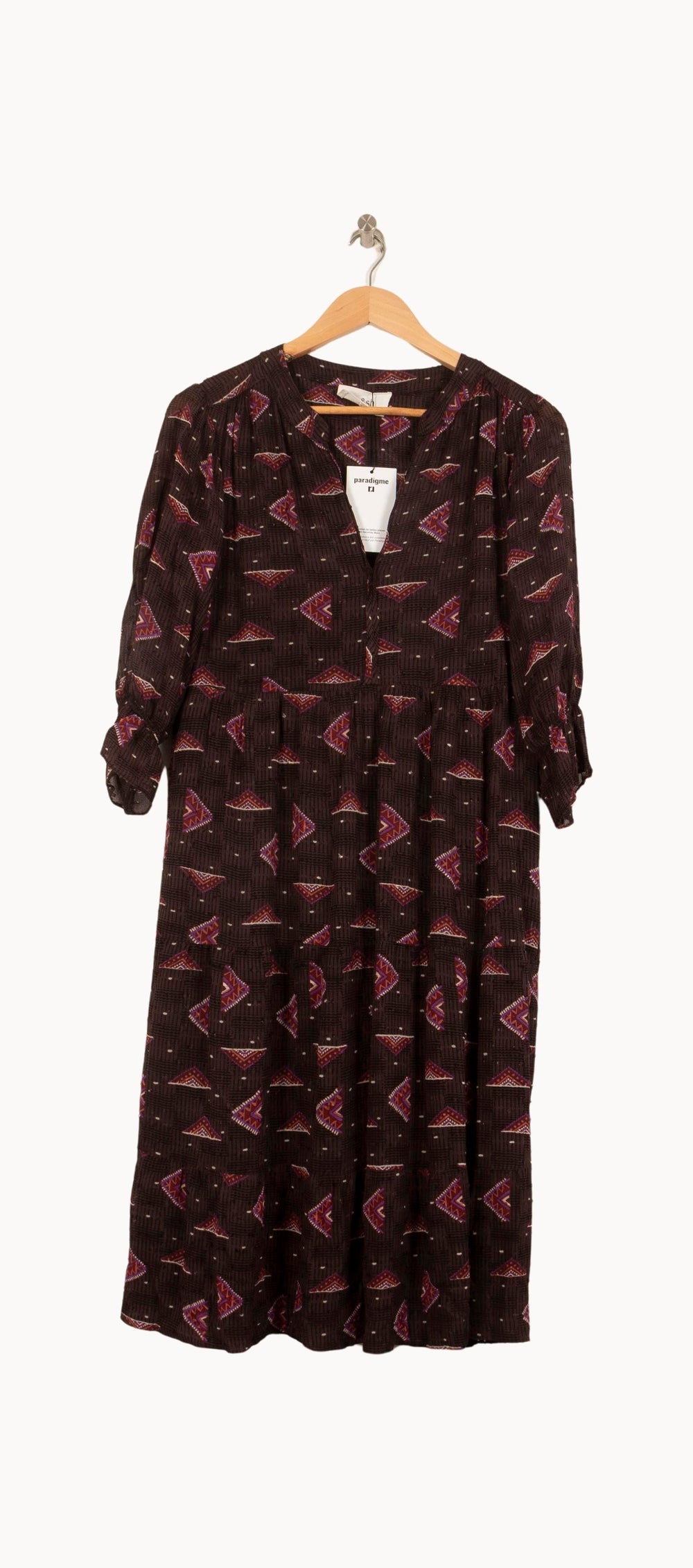 Robe Longue Violette et Marron - Taille S/36 de la marque ba&sh | PARAD52682 - Vendu par Paradigme - Image 2