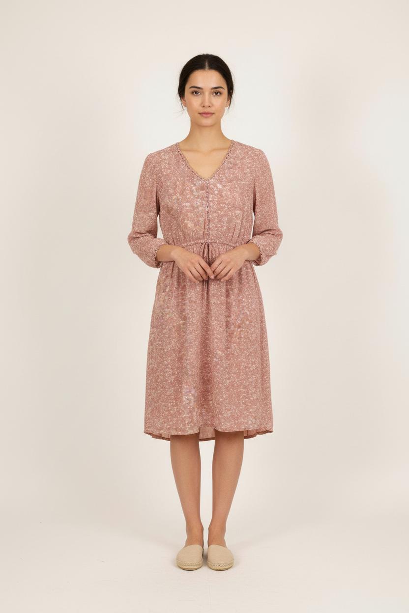 Robe Midi Rose - Taille M/38 de la marque Stella Forest | PARAD52690 - Vendu par Paradigme - Image 1