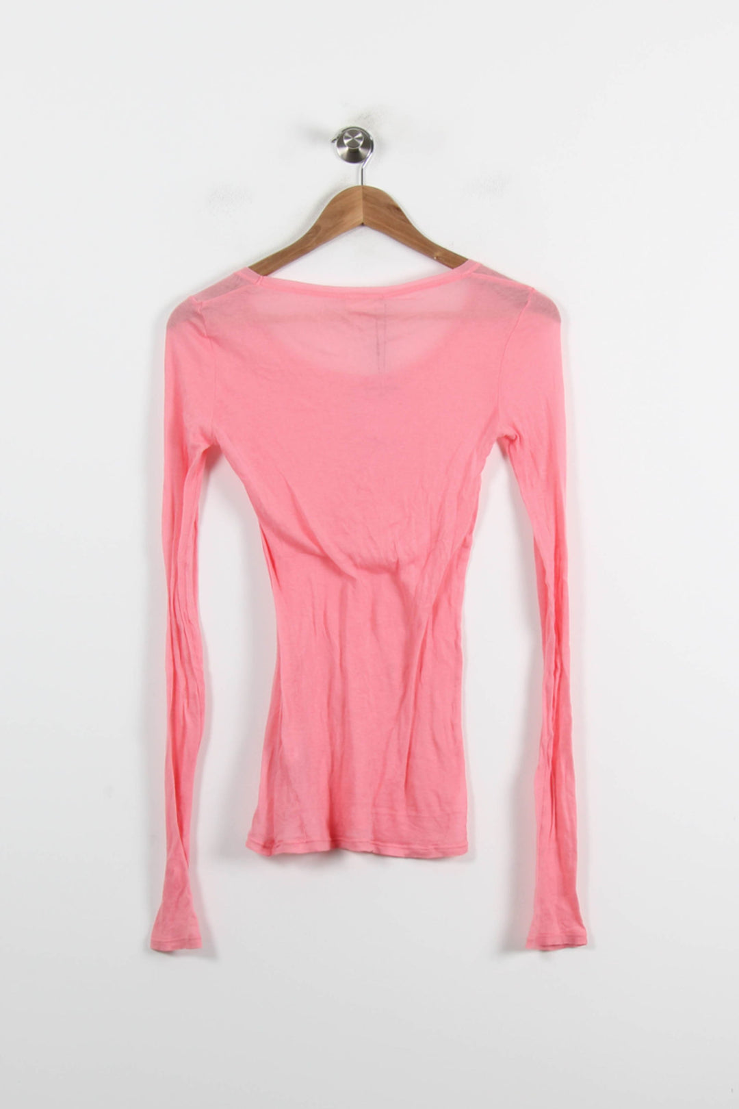 T-shirt Manche Longue Rose - Taille S/36 de la marque American Vintage | PARAD52692 - Vendu par Paradigme - Image 4
