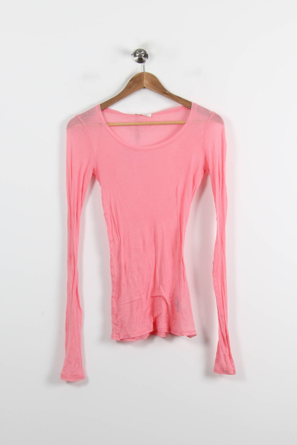 T-shirt Manche Longue Rose - Taille S/36 de la marque American Vintage | PARAD52692 - Vendu par Paradigme - Image 2
