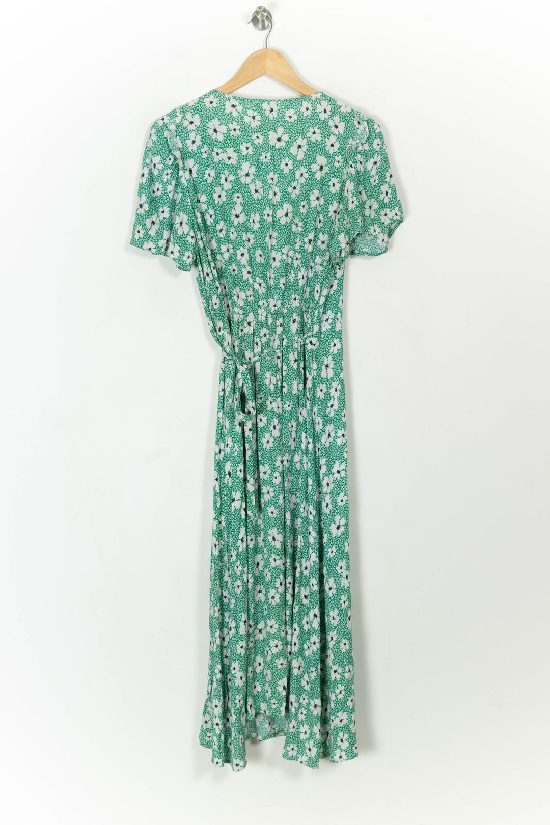 Robe Portefeuille Verte et Blanche - Taille L/40 de la marque Grace & Mila | PARAD52699 - Vendu par Paradigme - Image 4