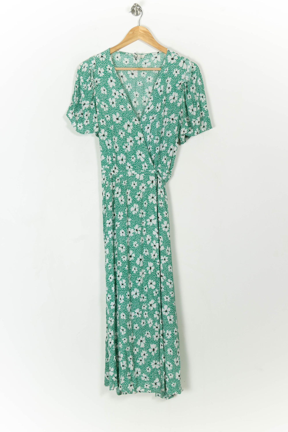 Robe Portefeuille Verte et Blanche - Taille L/40 de la marque Grace & Mila | PARAD52699 - Vendu par Paradigme - Image 2