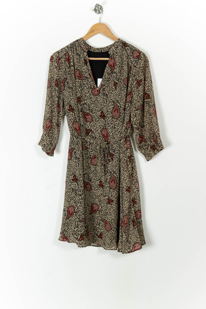 Robe Imprimée Beige et Rouge - Taille XL/42 de la marque IKKS | PARAD52701 - Vendu par Paradigme - Image 2