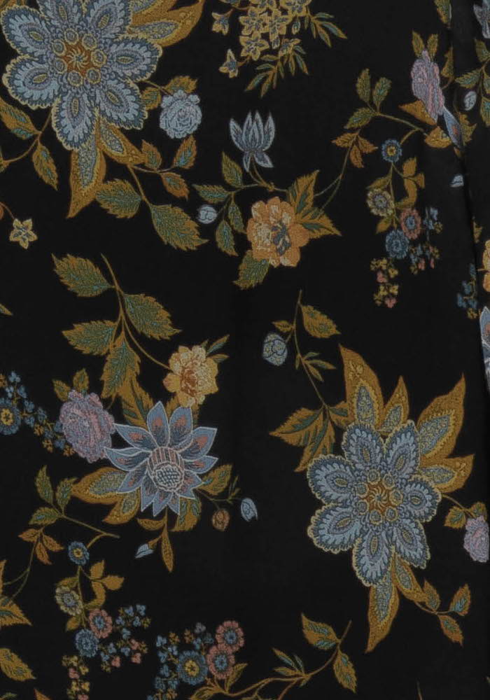 Robe Fleurie Noire et Jaune - Taille L/40 de la marque IKKS | PARAD52709 - Vendu par Paradigme - Image 3