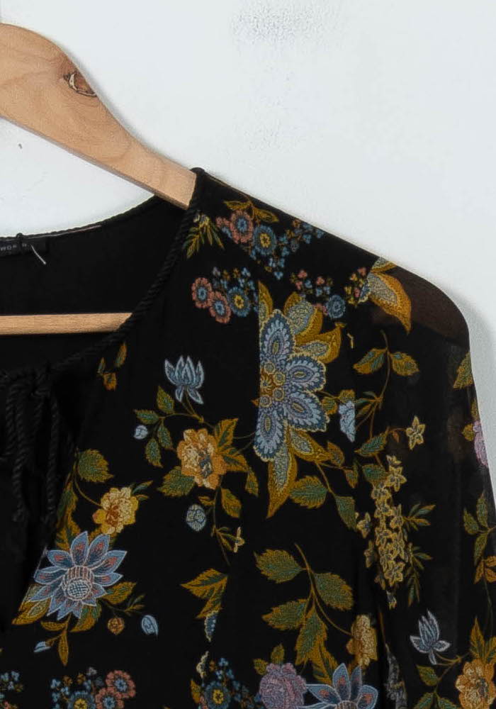 Robe Longue Noire et Jaune - Taille S/36 de la marque IKKS | PARAD52710 - Vendu par Paradigme - Image 3