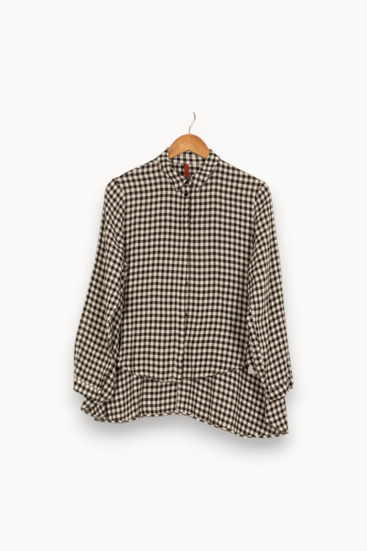Chemise Carreaux Noire et Blanche - Taille M/38 de la marque Imperial | PARAD52720 - Vendu par Paradigme - Image 2