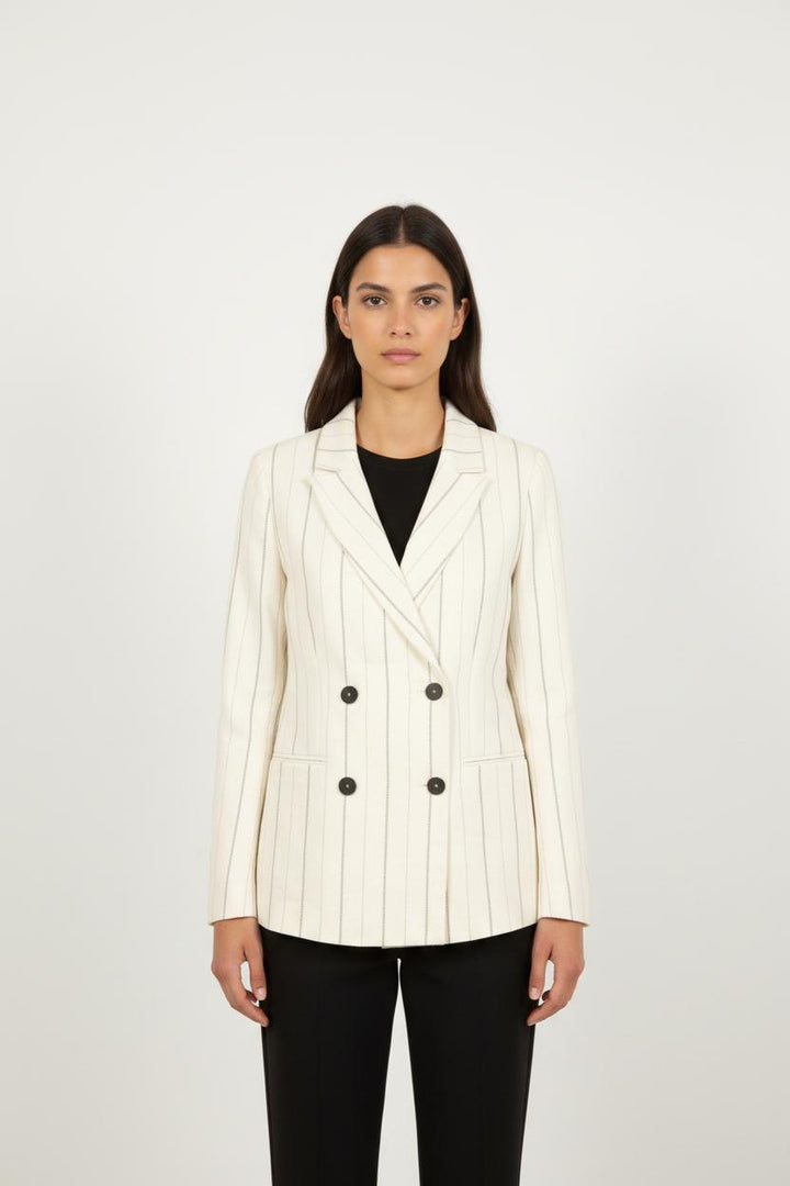 Blazer Blanc à Rayures - Taille S/36