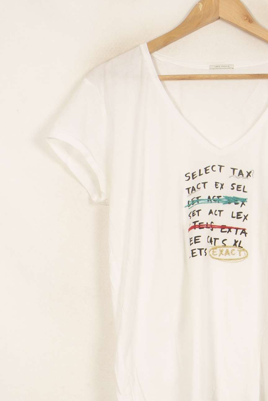 Tee-shirt Blanc - Taille L/40 de la marque IKKS | PARAD52733 - Vendu par Paradigme - Image 3