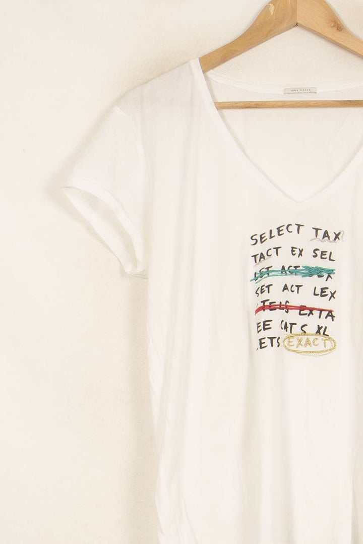 Tee-shirt Blanc - Taille L/40 de la marque IKKS | PARAD52733 - Vendu par Paradigme - Image 3