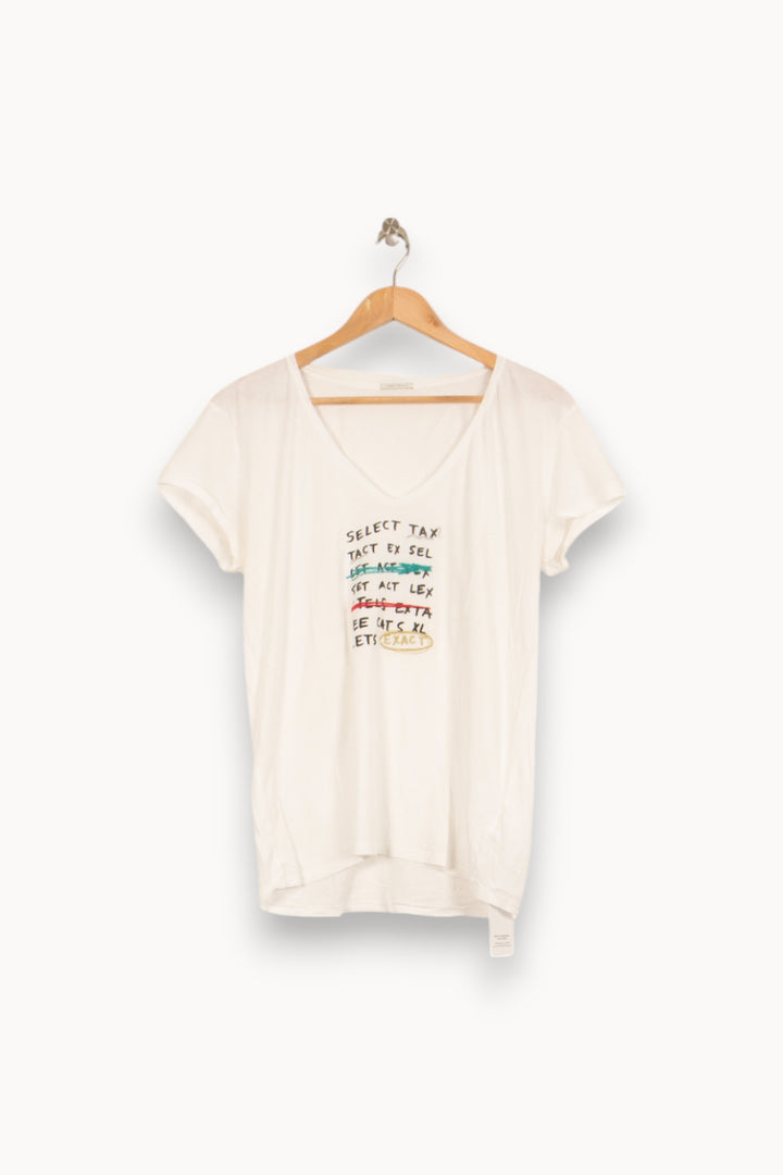 Tee-shirt Blanc - Taille L/40 de la marque IKKS | PARAD52733 - Vendu par Paradigme - Image 2
