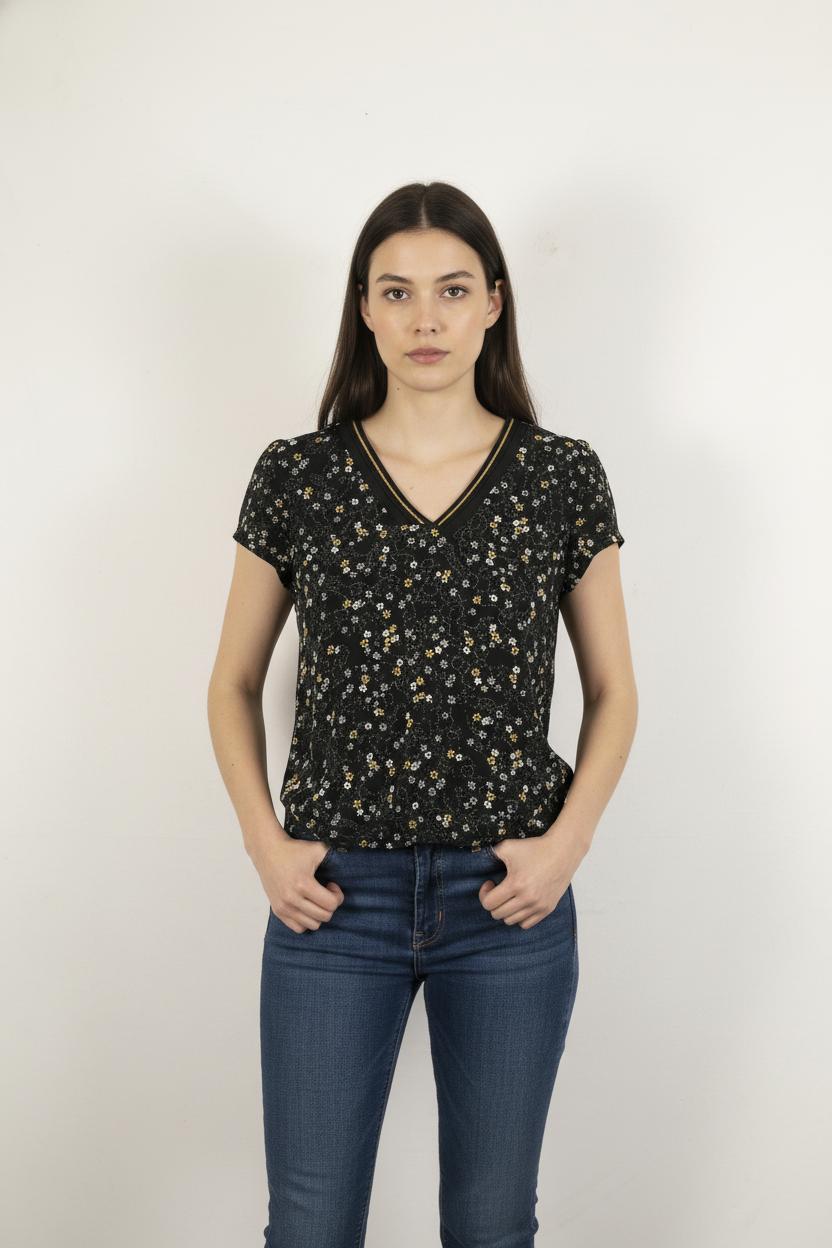 Blouse Noire et Jaune - Taille XL/42