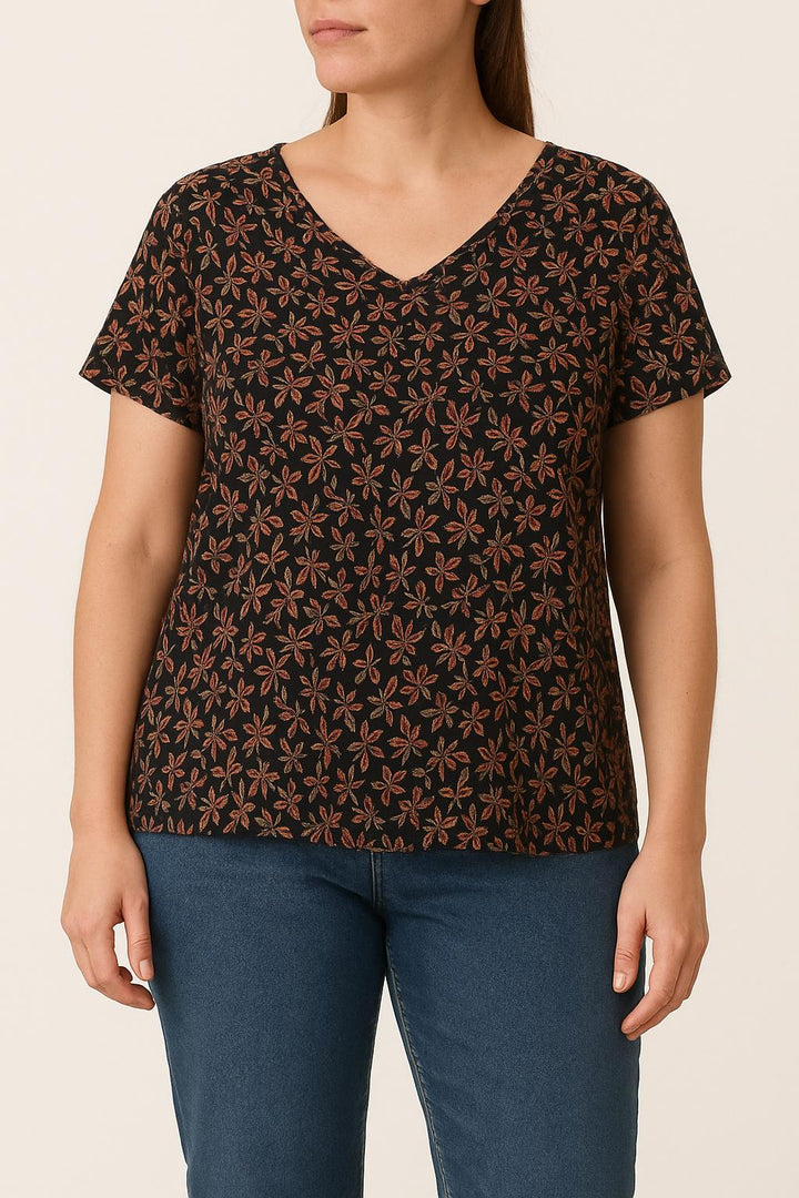 Blouse Noire et Rouge - Taille XL/42 de la marque IKKS | PARAD52744 - Vendu par Paradigme - Image 1