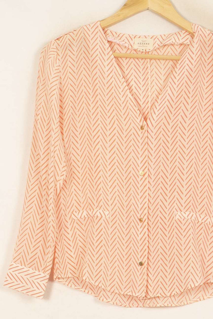 Blouse Orange et Blanche - Taille S/36 de la marque Sézane | PARAD52753 - Vendu par Paradigme - Image 3