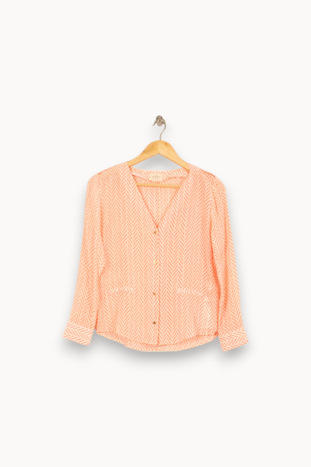 Blouse Orange et Blanche - Taille S/36 de la marque Sézane | PARAD52753 - Vendu par Paradigme - Image 2
