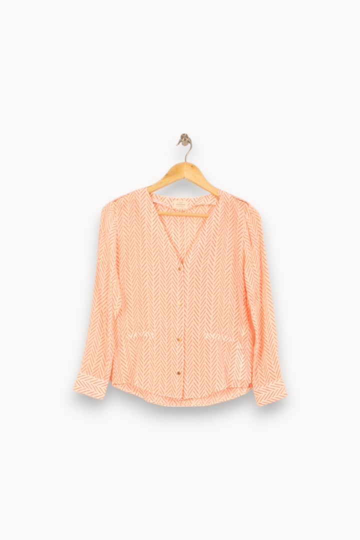 Blouse Orange et Blanche - Taille S/36 de la marque Sézane | PARAD52753 - Vendu par Paradigme - Image 2
