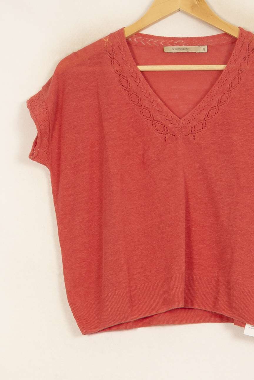 Tee-shirt Orange - Taille XS/34 de la marque La Fée Maraboutée | PARAD52758 - Vendu par Paradigme - Image 3