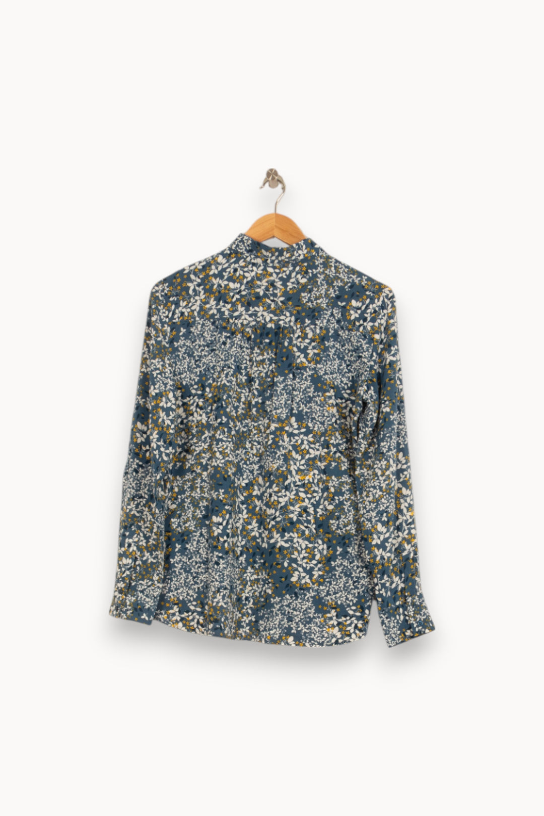 Chemise Fleurie Bleue et Blanche - Taille L/40 de la marque Caroll | PARAD52767 - Vendu par Paradigme - Image 4