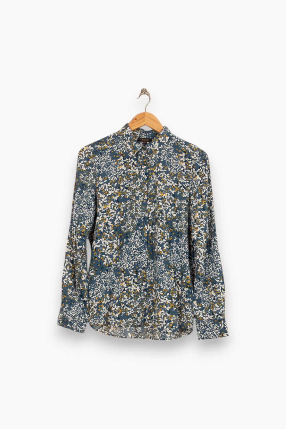 Chemise Fleurie Bleue et Blanche - Taille L/40 de la marque Caroll | PARAD52767 - Vendu par Paradigme - Image 2