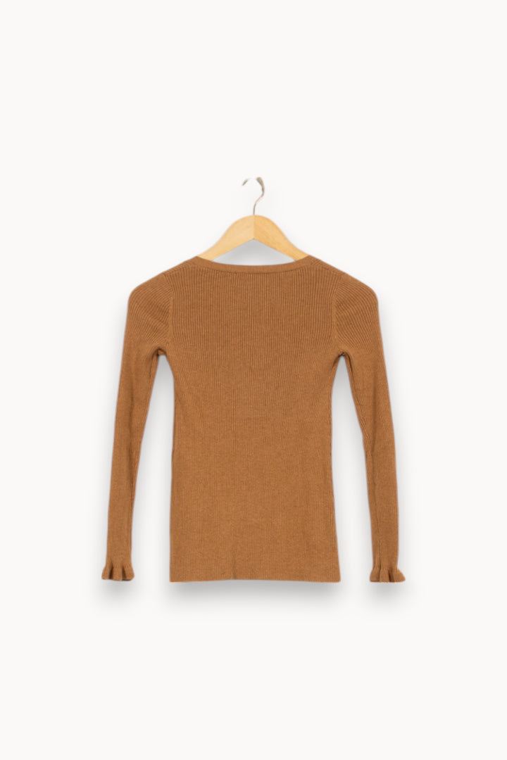 Pull Beige - Taille XS/34 de la marque Sézane | PARAD52771 - Vendu par Paradigme - Image 4