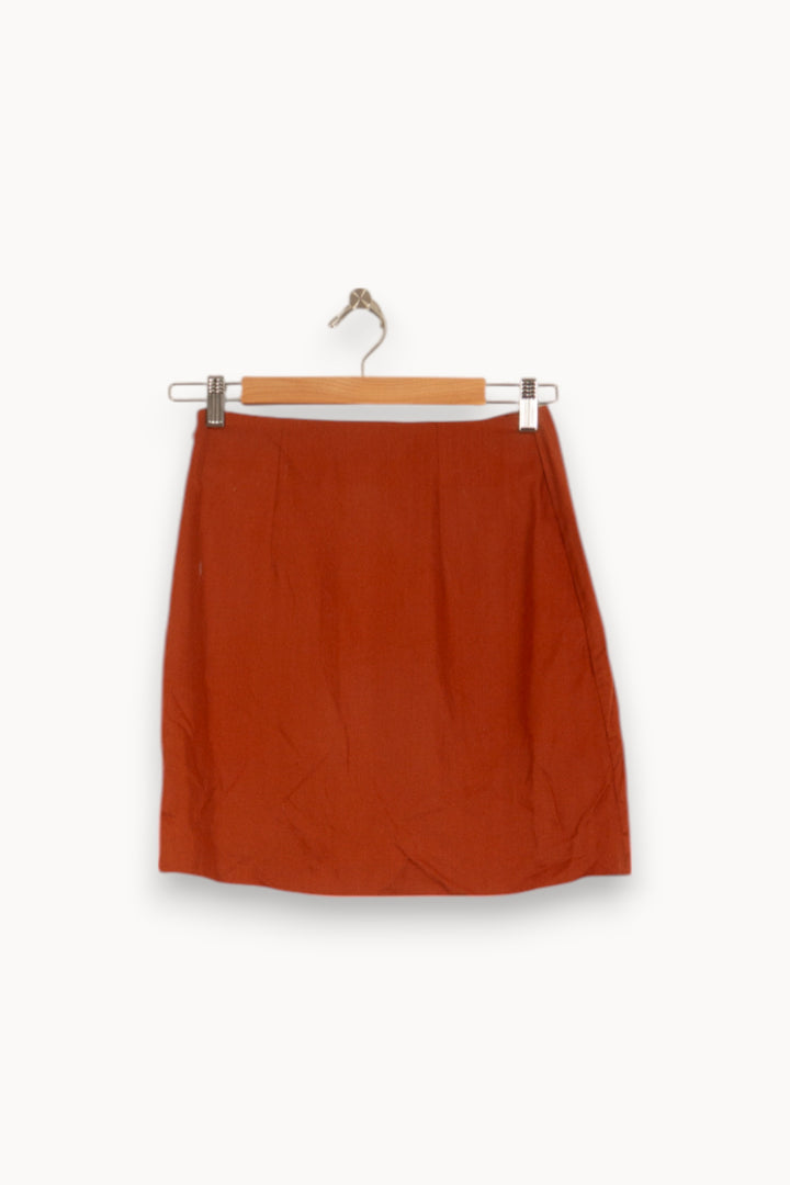 Jupe Portefeuille Marron - Taille XS/34 de la marque Soi Paris | PARAD52777 - Vendu par Paradigme - Image 4