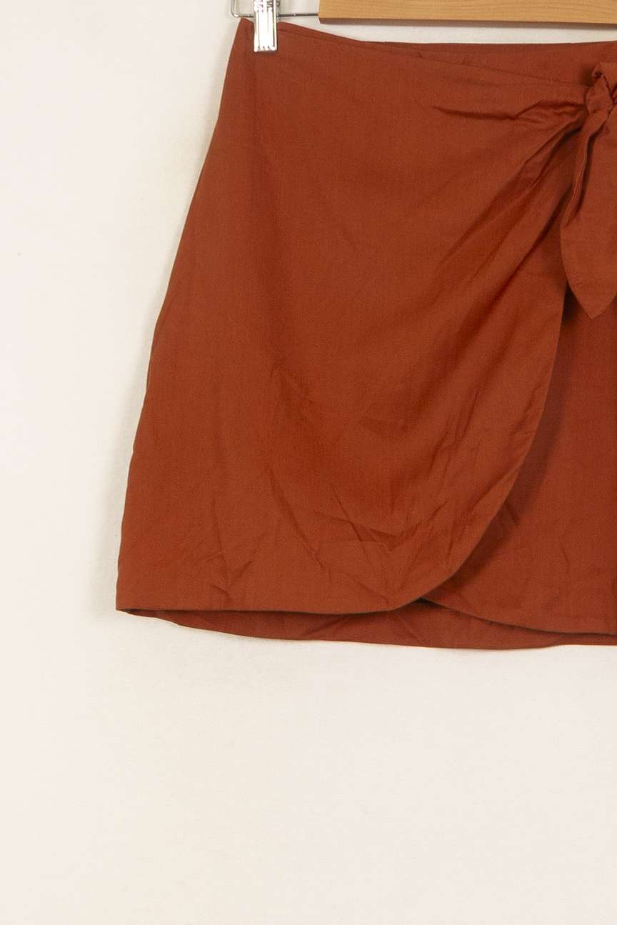 Jupe Portefeuille Marron - Taille XS/34 de la marque Soi Paris | PARAD52777 - Vendu par Paradigme - Image 3