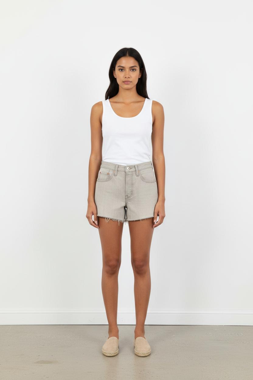 Short en Jean Gris - Taille XS/34