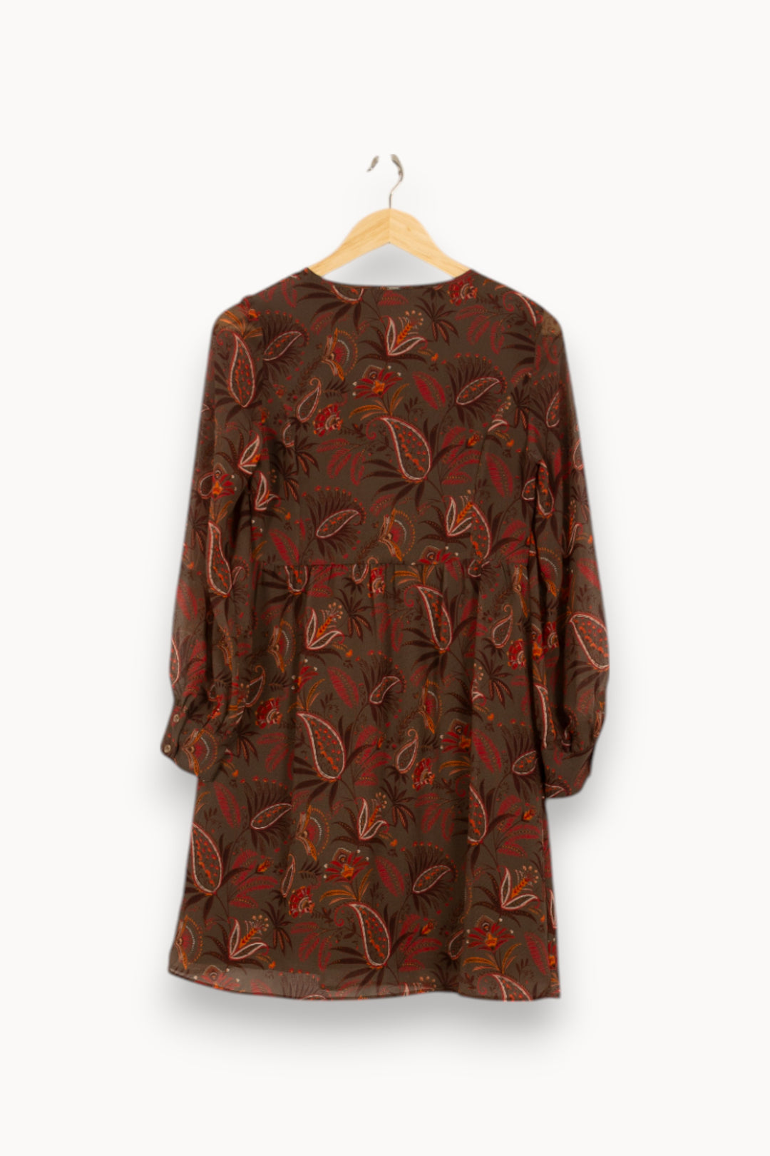 Robe Imprimée Marron et Rouge - Taille S/36 de la marque IKKS | PARAD52799 - Vendu par Paradigme - Image 4