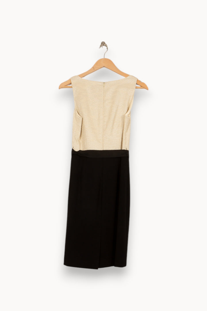 Robe Midi Beige et Noire - Taille S/36 de la marque Maison 123 | PARAD52810 - Vendu par Paradigme - Image 4