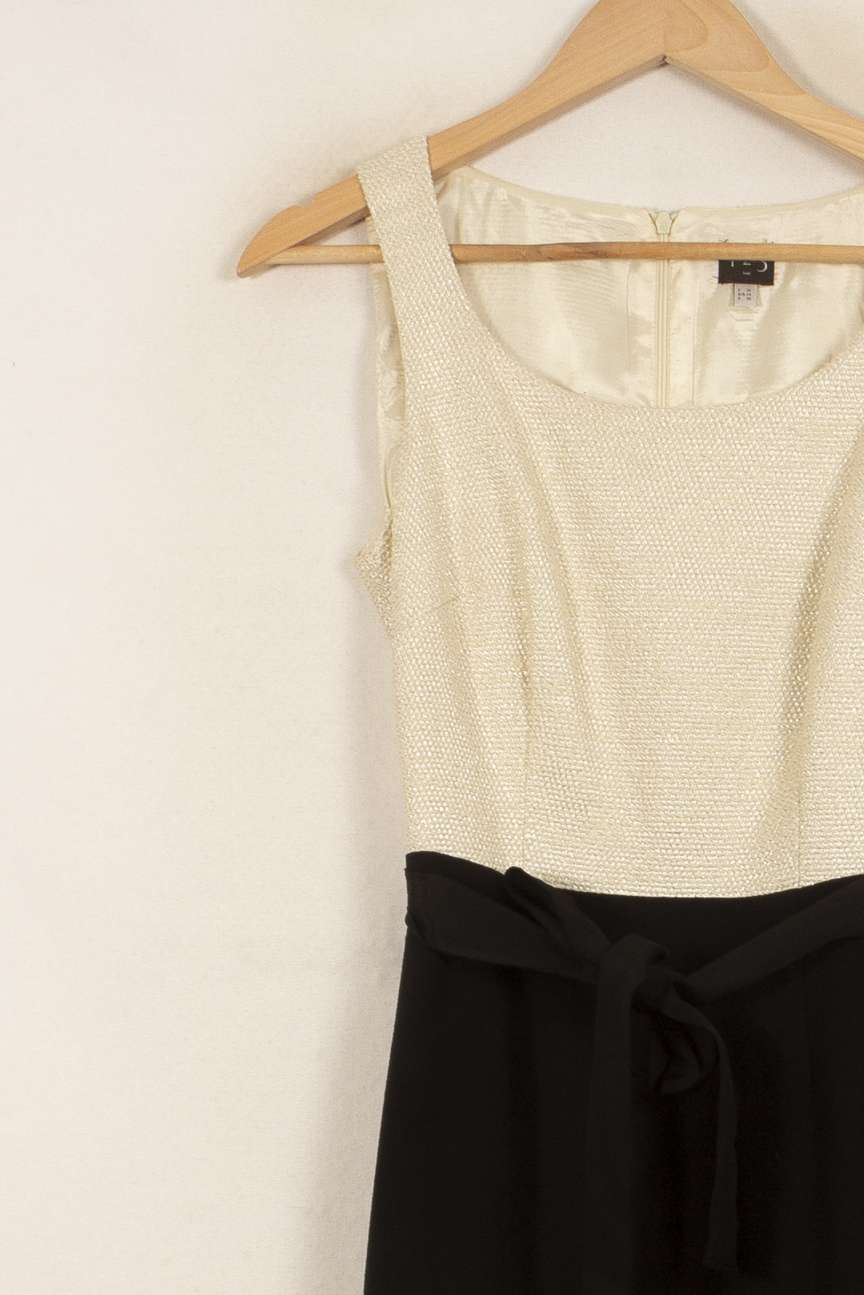 Robe Midi Beige et Noire - Taille S/36 de la marque Maison 123 | PARAD52810 - Vendu par Paradigme - Image 3