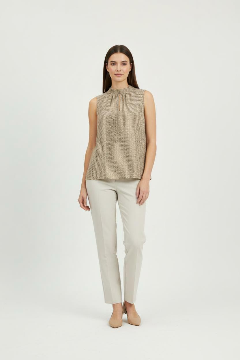 Blouse Beige et Noir - Taille XL/42
