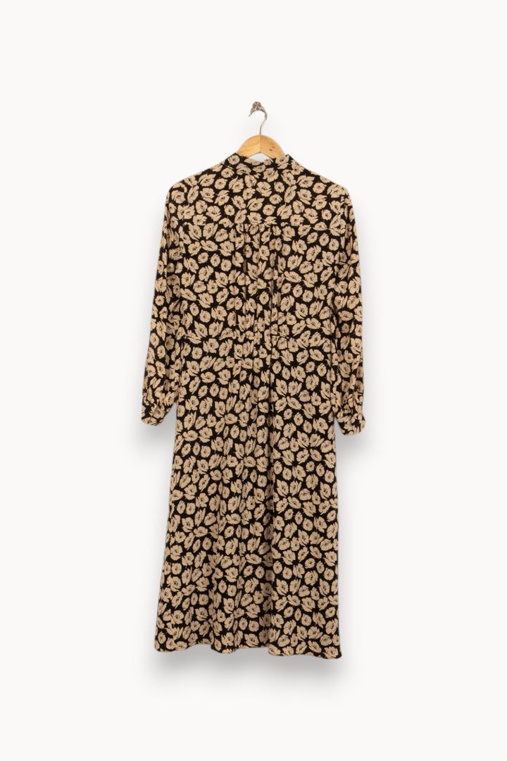 Robe Midi Noire et Beige - Taille M/38 de la marque Gerard Darel | PARAD52822 - Vendu par Paradigme - Image 4