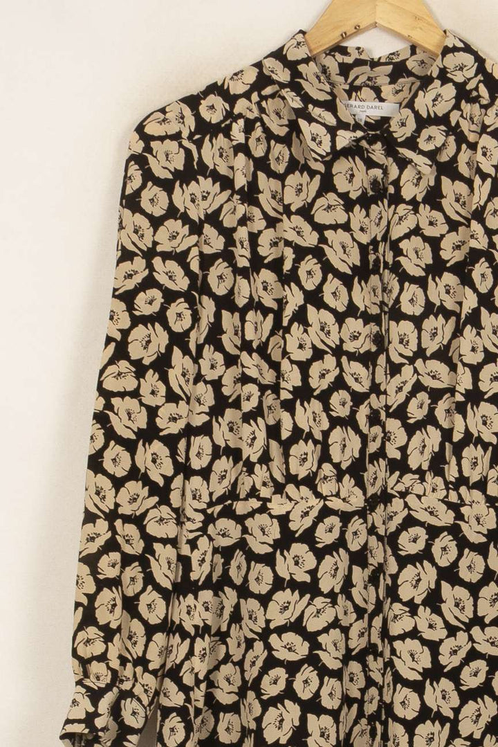 Robe Midi Noire et Beige - Taille M/38 de la marque Gerard Darel | PARAD52822 - Vendu par Paradigme - Image 3