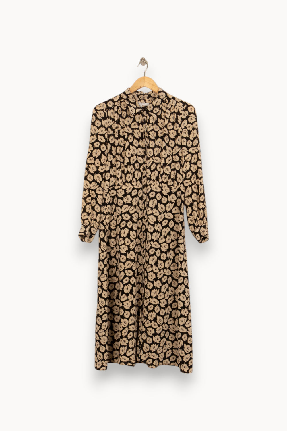 Robe Midi Noire et Beige - Taille M/38 de la marque Gerard Darel | PARAD52822 - Vendu par Paradigme - Image 2