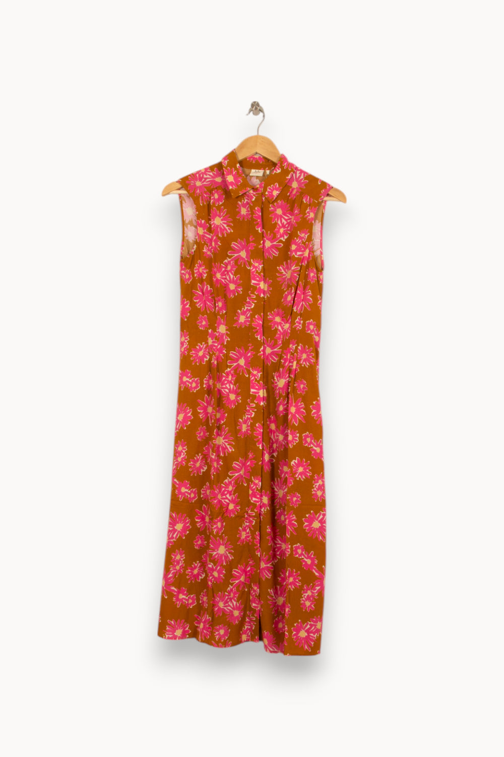 Robe Sans Manches Marron et Rose - Taille M/38 de la marque Marie Sixtine | PARAD52832 - Vendu par Paradigme - Image 2