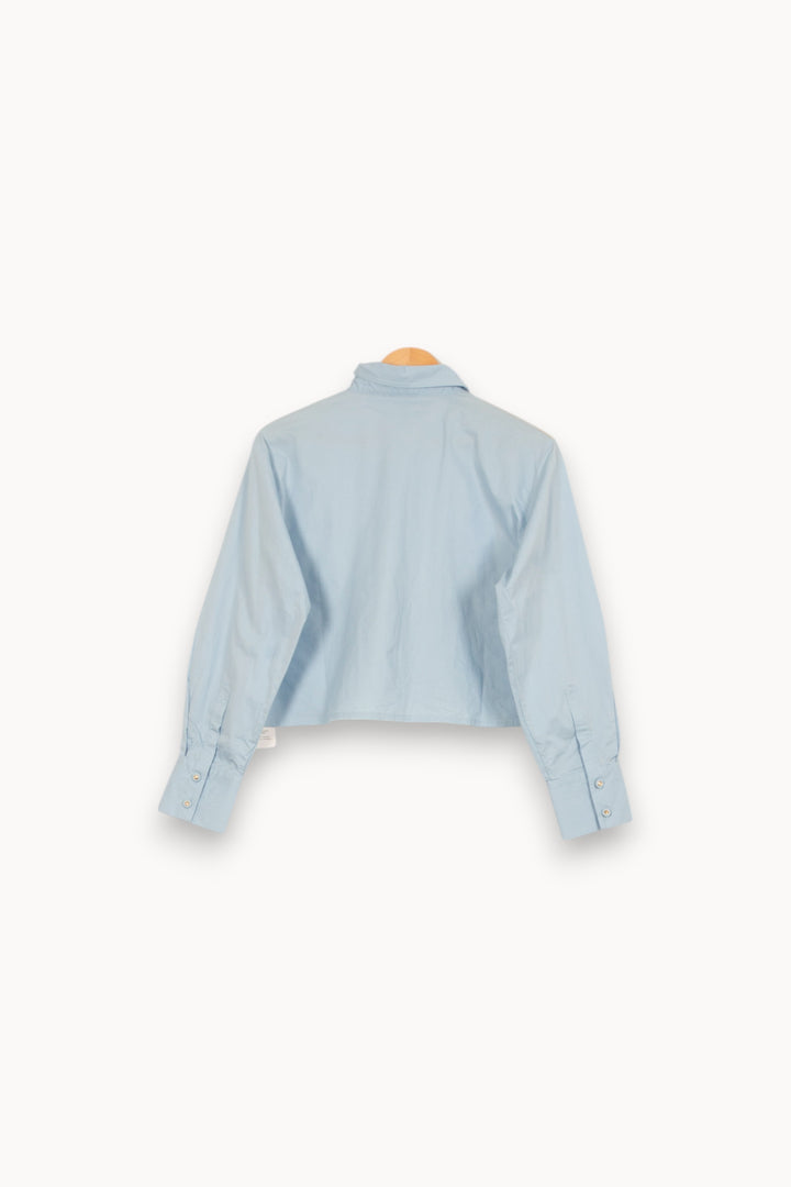 Chemise Croppée Bleue - Taille S/36 de la marque ZAPA | PARAD52838 - Vendu par Paradigme - Image 4