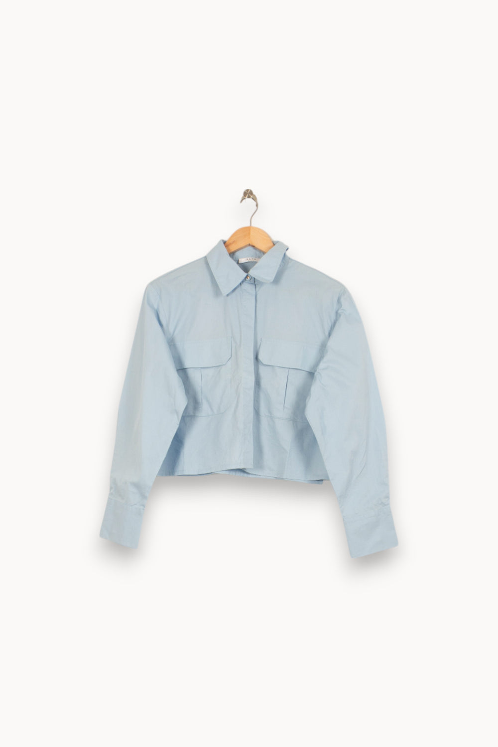 Chemise Croppée Bleue - Taille S/36 de la marque ZAPA | PARAD52838 - Vendu par Paradigme - Image 2