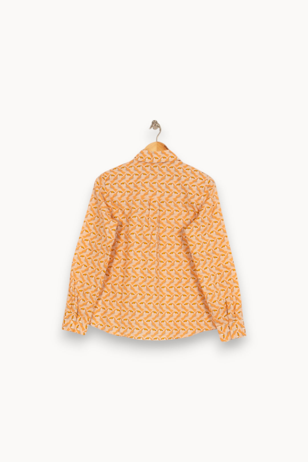 Chemise Orange et Blanche - Taille M/38 de la marque Caroll | PARAD52848 - Vendu par Paradigme - Image 4