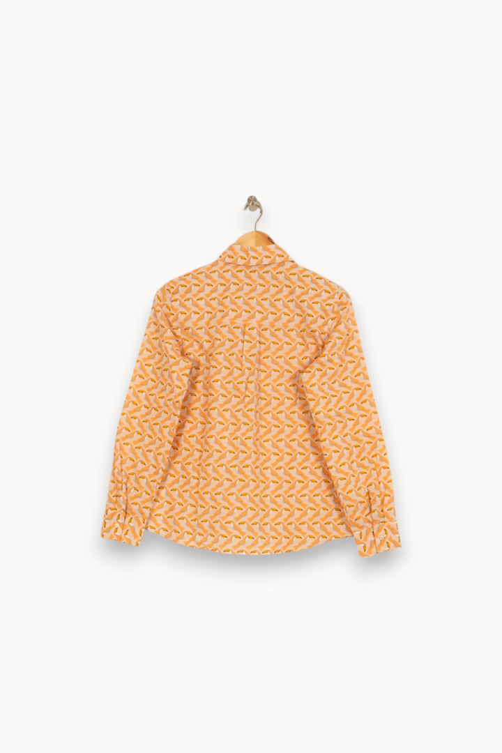 Chemise Orange et Blanche - Taille M/38 de la marque Caroll | PARAD52848 - Vendu par Paradigme - Image 4