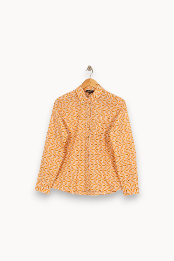 Chemise Orange et Blanche - Taille M/38 de la marque Caroll | PARAD52848 - Vendu par Paradigme - Image 2