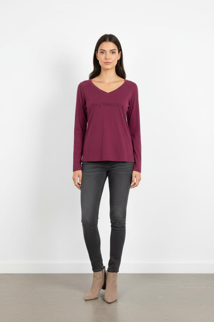 Tee-shirt Manches Longues Violet - Taille XS/34