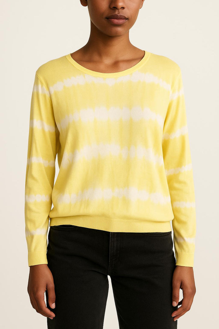 Pull Jaune et Blanc - Taille M/38 de la marque Sud express | PARAD52875 - Vendu par Paradigme - Image 1