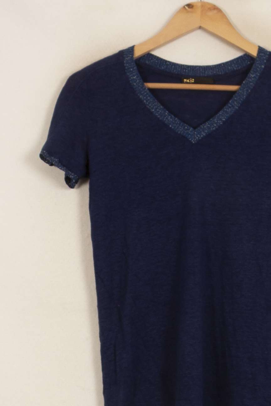T-shirt Bleu - Taille S/36 de la marque Maje | PARAD52885 - Vendu par Paradigme - Image 3
