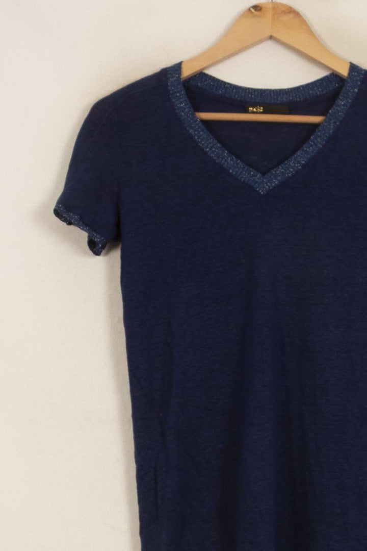 T-shirt Bleu - Taille S/36 de la marque Maje | PARAD52885 - Vendu par Paradigme - Image 3