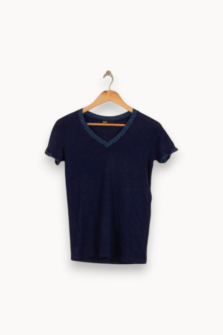 T-shirt Bleu - Taille S/36 de la marque Maje | PARAD52885 - Vendu par Paradigme - Image 2