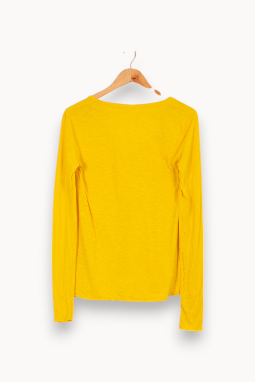 T-shirt Manches Longues Jaune - Taille S/36 de la marque American Vintage | PARAD52886 - Vendu par Paradigme - Image 4