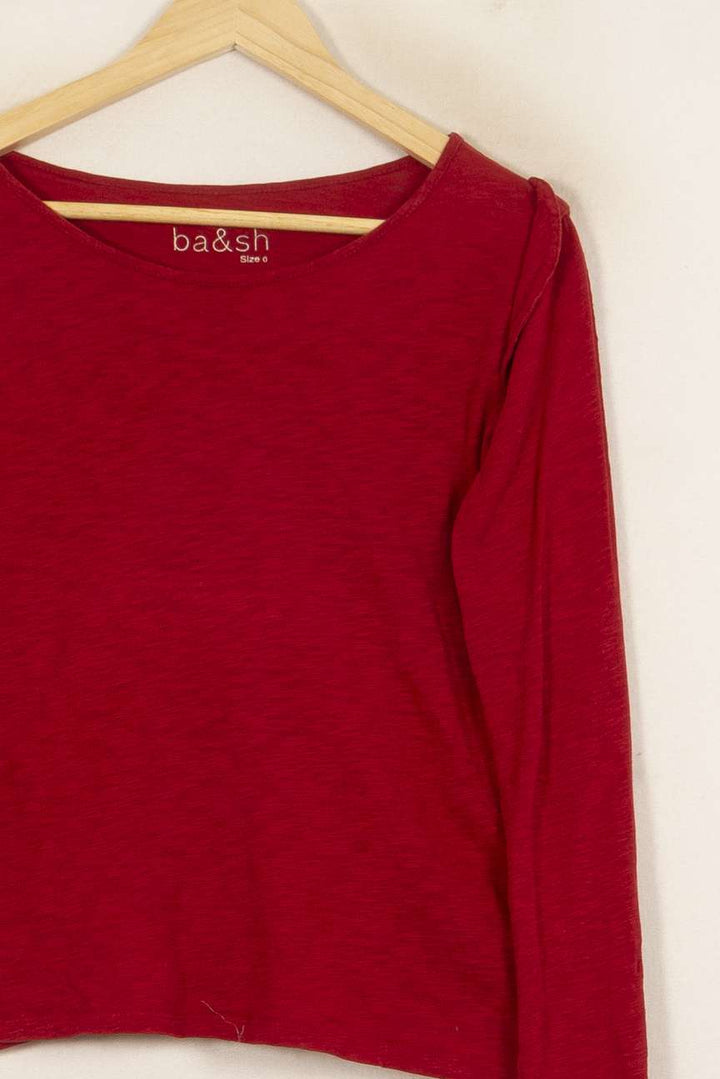 T-shirt Manches Longues Rouge - Taille XS/34 de la marque ba&sh | PARAD52887 - Vendu par Paradigme - Image 3